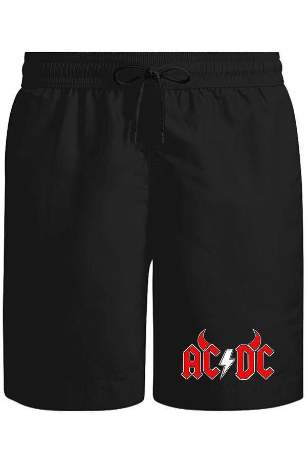 AC DC - Demon Fire Logo Unisex Black Shorts 