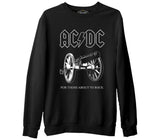 AC DC - For Those About To Rock Cover Black Men's Thick Sweatshirt