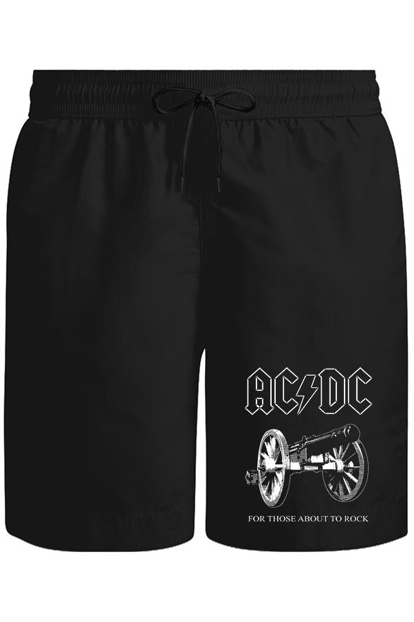 AC DC - For Those About To Rock Cover Unisex Siyah Şort