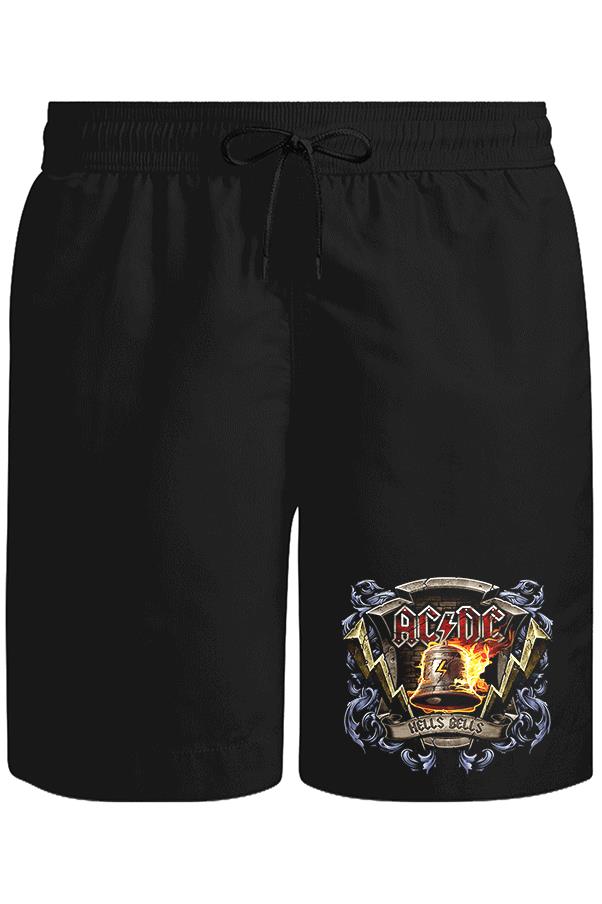 AC DC Hells Bells Unisex Black Shorts 