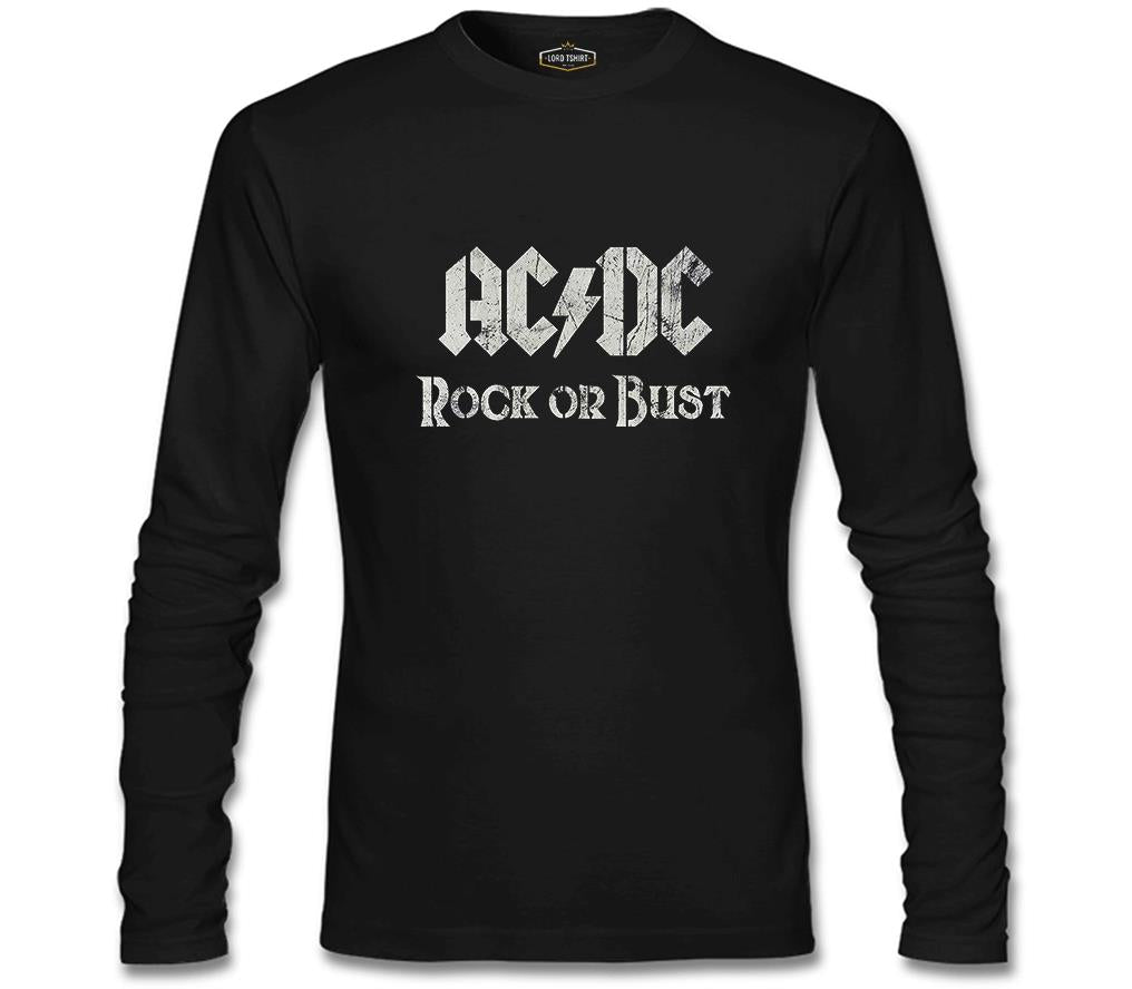 AC DC - Rock or Bust Logo Black Men's Sweatshirt