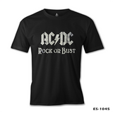 AC DC - Rock or Bust Logo Black Men's Tshirt