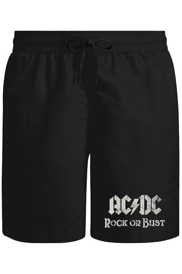 AC DC - Rock or Bust Logo Unisex Black Shorts