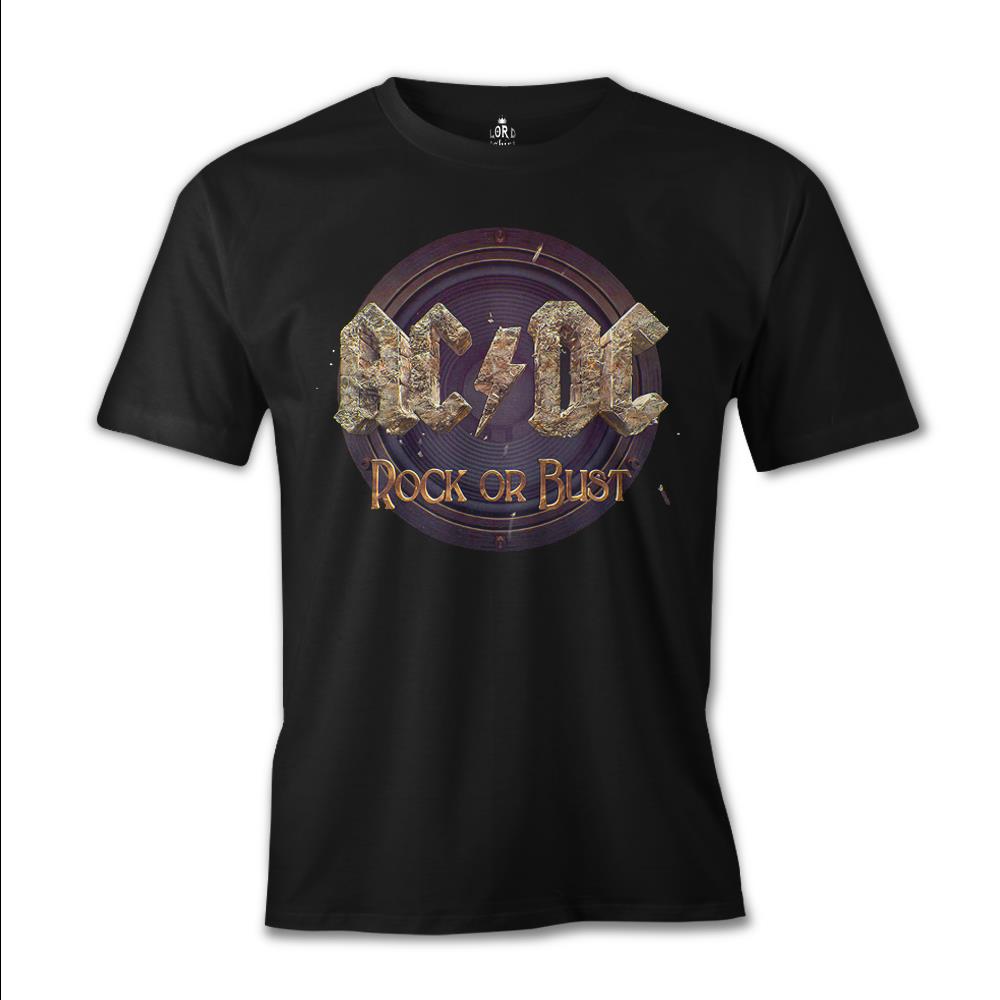 AC DC - Rock or Bust Black Men's Tshirt