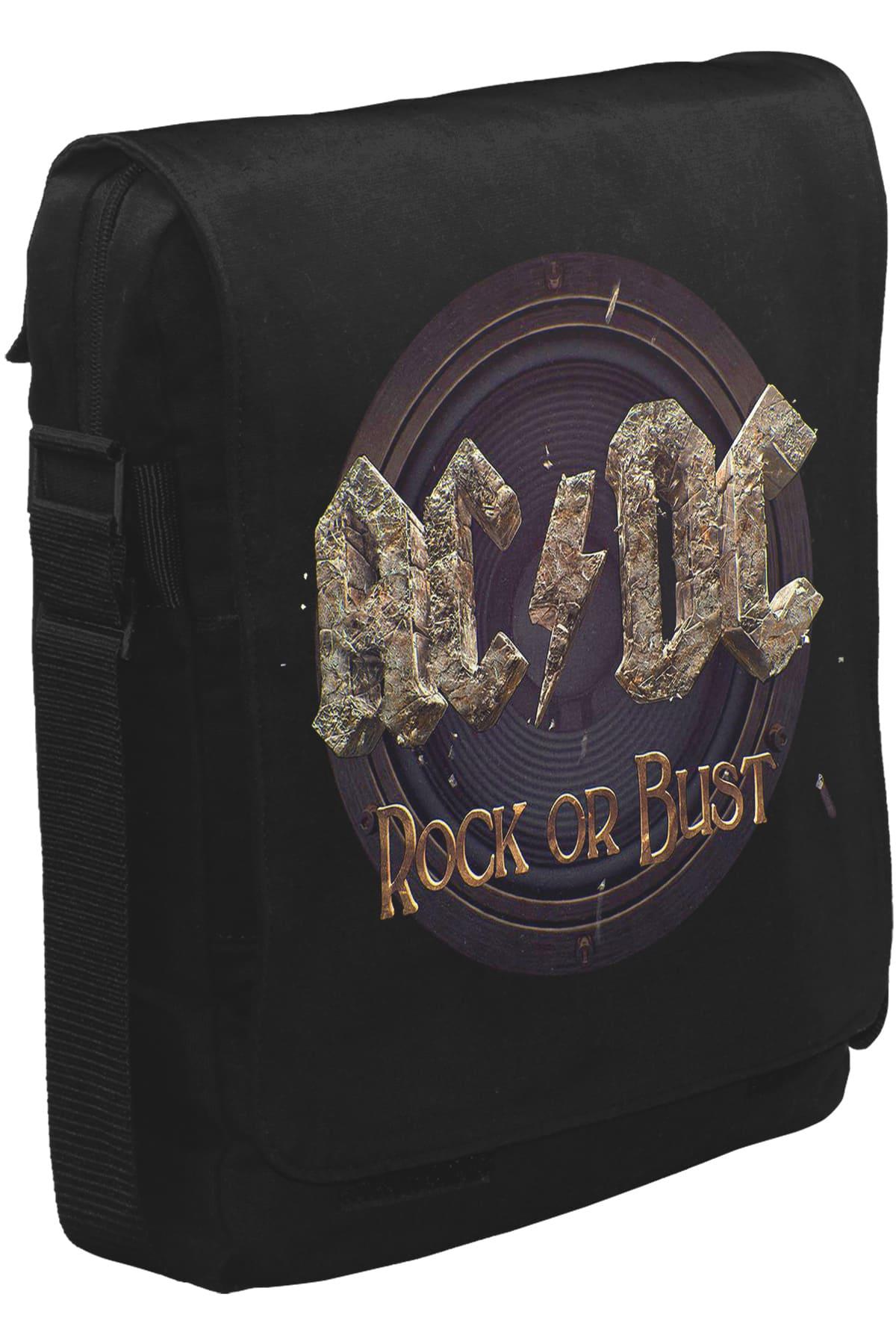AC DC - Rock or Bust Unisex Black Messenger Bag 