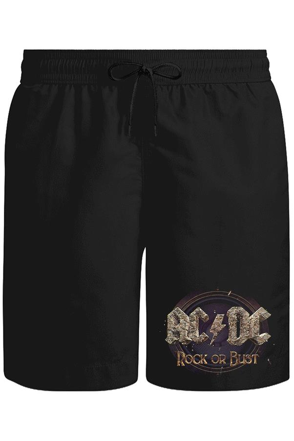 AC DC - Rock or Bust Unisex Black Shorts 