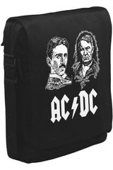 AC Tesla vs. DC Edison Unisex Black Messenger Bag 