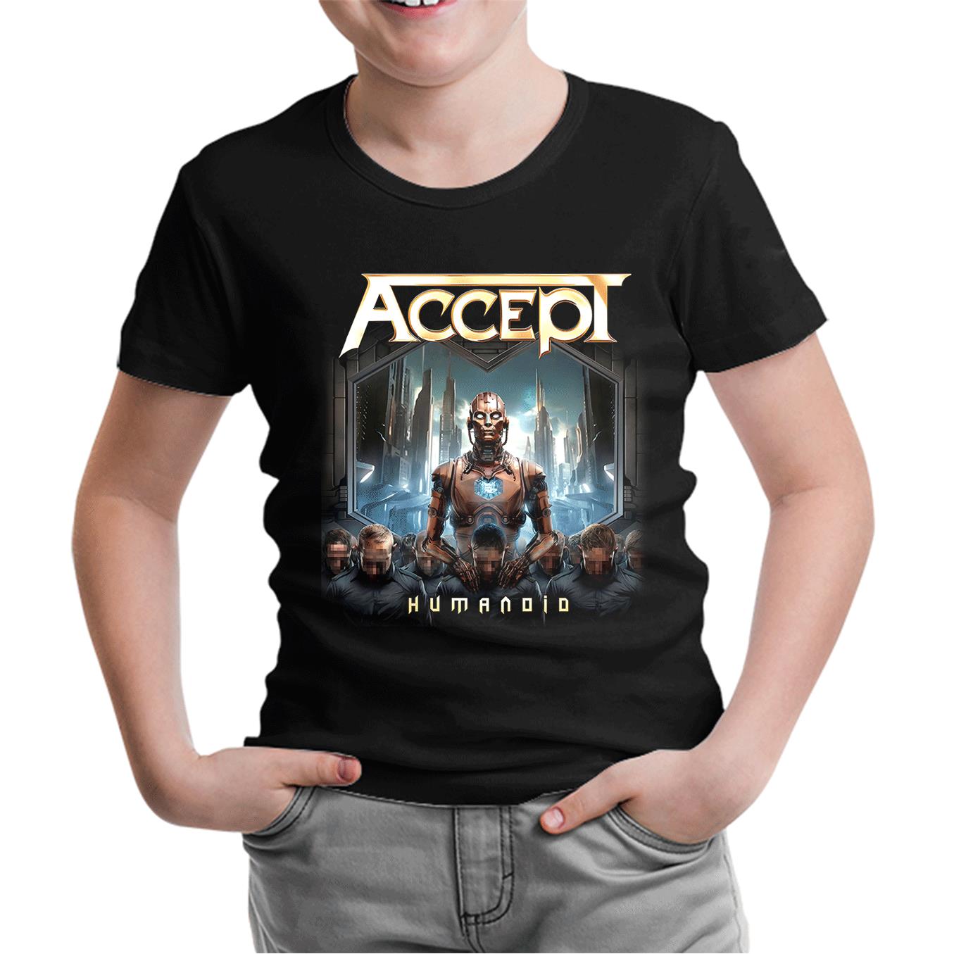 Accept - Humanoid Albüm Siyah Çocuk Tshirt