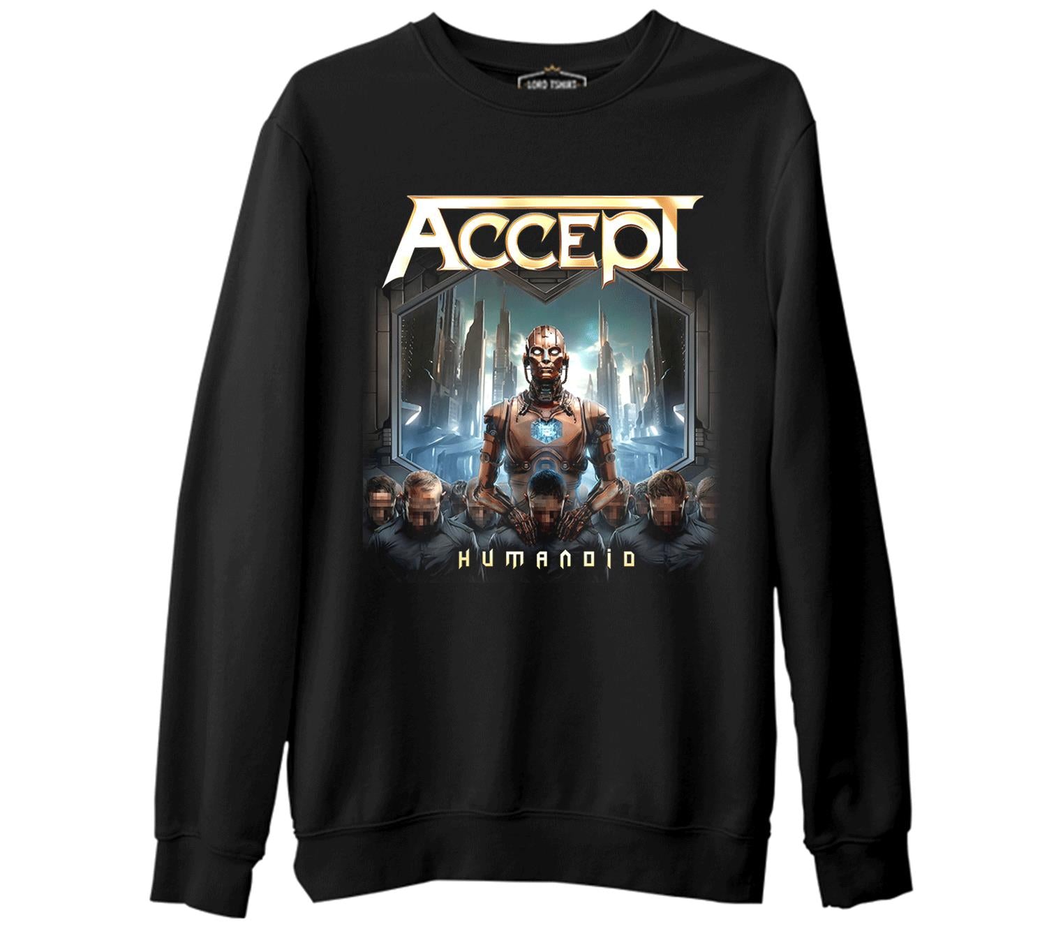 Accept - Humanoid Albüm Siyah Erkek Kalın Sweatshirt