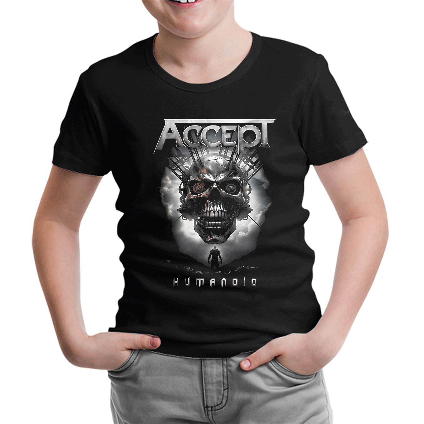 Accept - Humanoid Skull Black Kids T-shirt