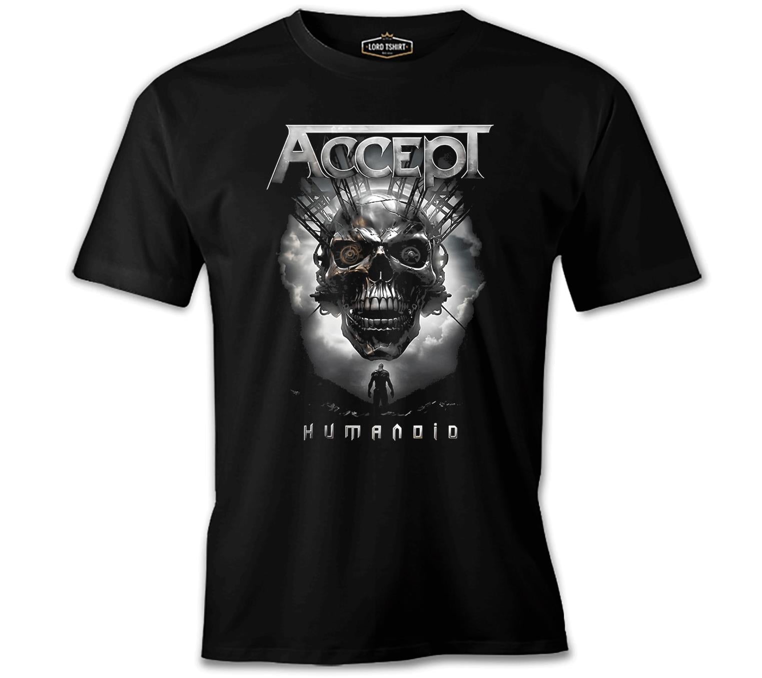 Accept - Humanoid Kurukafa Siyah Erkek Tshirt