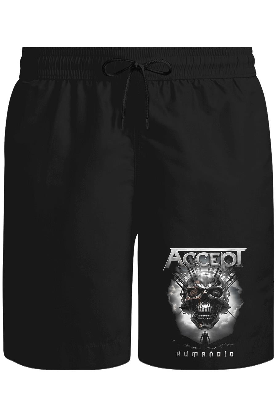Accept - Humanoid Skull Unisex Black Shorts