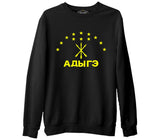 Adige Flag - Caucasus Circassian Black Men's Thick Sweatshirt