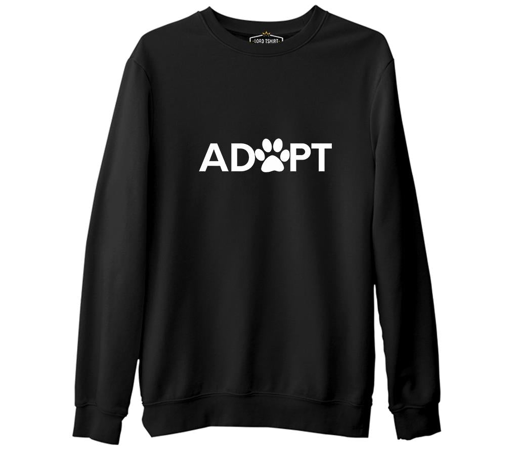 Adopt - Pati Black Men's Thick Sweatshirt