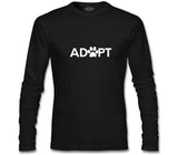 Adopt - Pati Siyah Erkek Sweatshirt