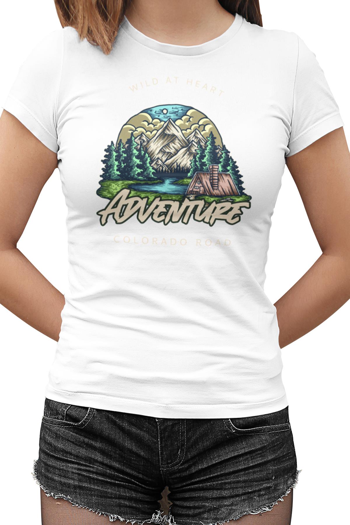 Adventure Beyaz Kadın Tshirt