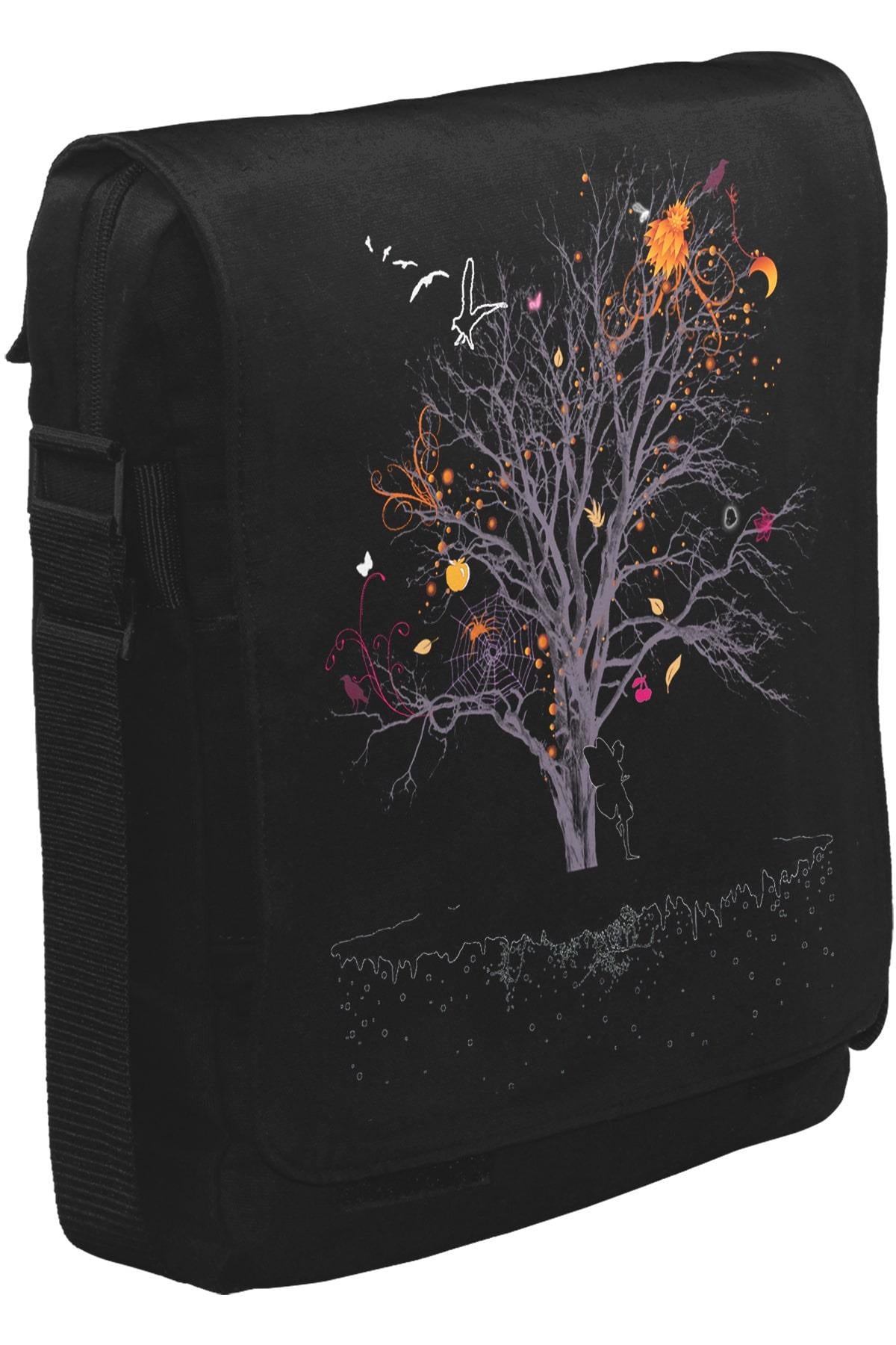 Tree Fairy Unisex Black Messenger Bag 