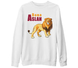 Family - Father Lion White Thick Sweatshirt