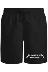 Alcoholica Unisex Black Shorts 