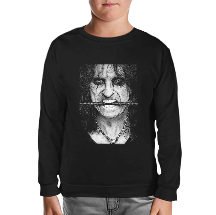 Alice Cooper Siyah Çocuk Sweatshirt