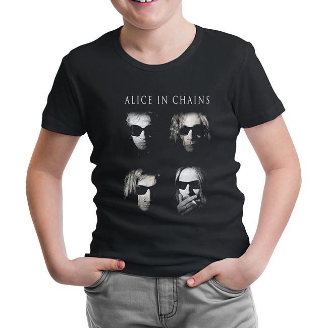 Alice in Chains - Group Black Kids Tshirt