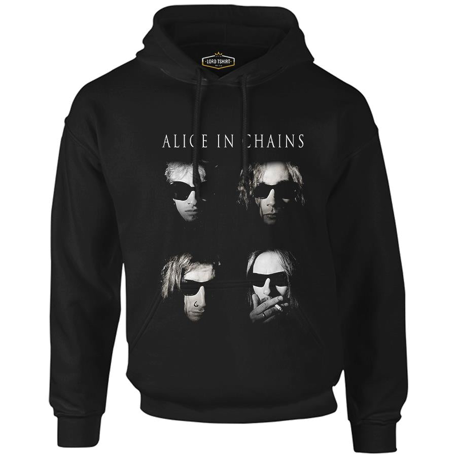 Alice in Chains - Group Siyah Erkek Fermuarsız Kapşonlu