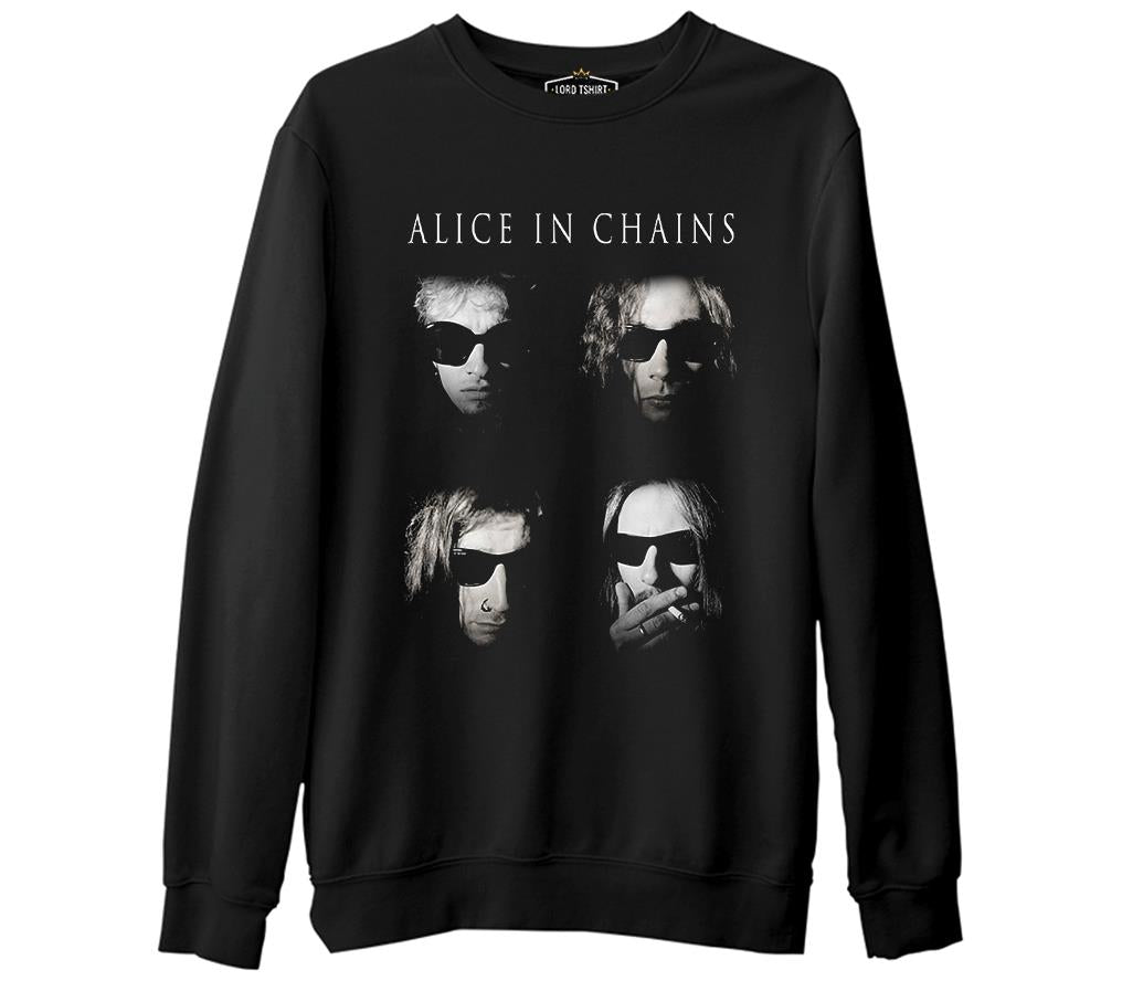 Alice in Chains - Group Black Men's Thick Sweatshirt