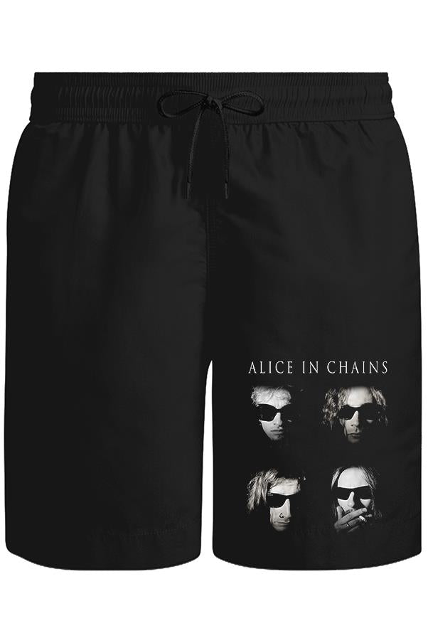 Alice in Chains - Group Unisex Siyah Şort