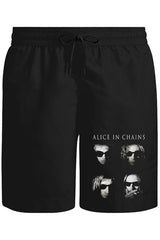 Alice in Chains - Group Unisex Black Shorts 