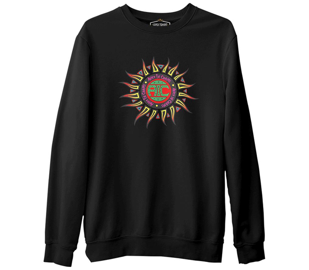 Alice in Chains  Siyah Erkek Kalın Sweatshirt