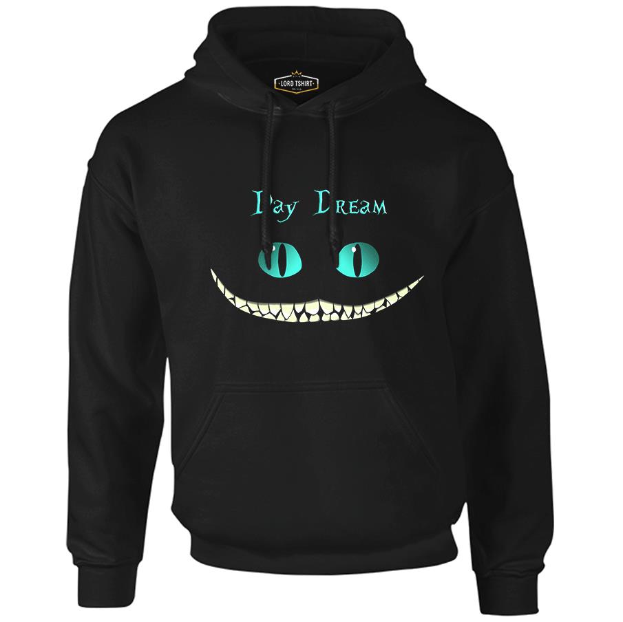 Alice in Wonderland - Cat Black Men's Zipperless Hoodie