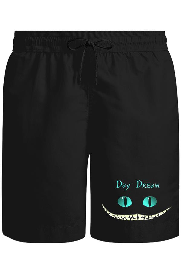 Alice in Wonderland - Cat Unisex Black Shorts 