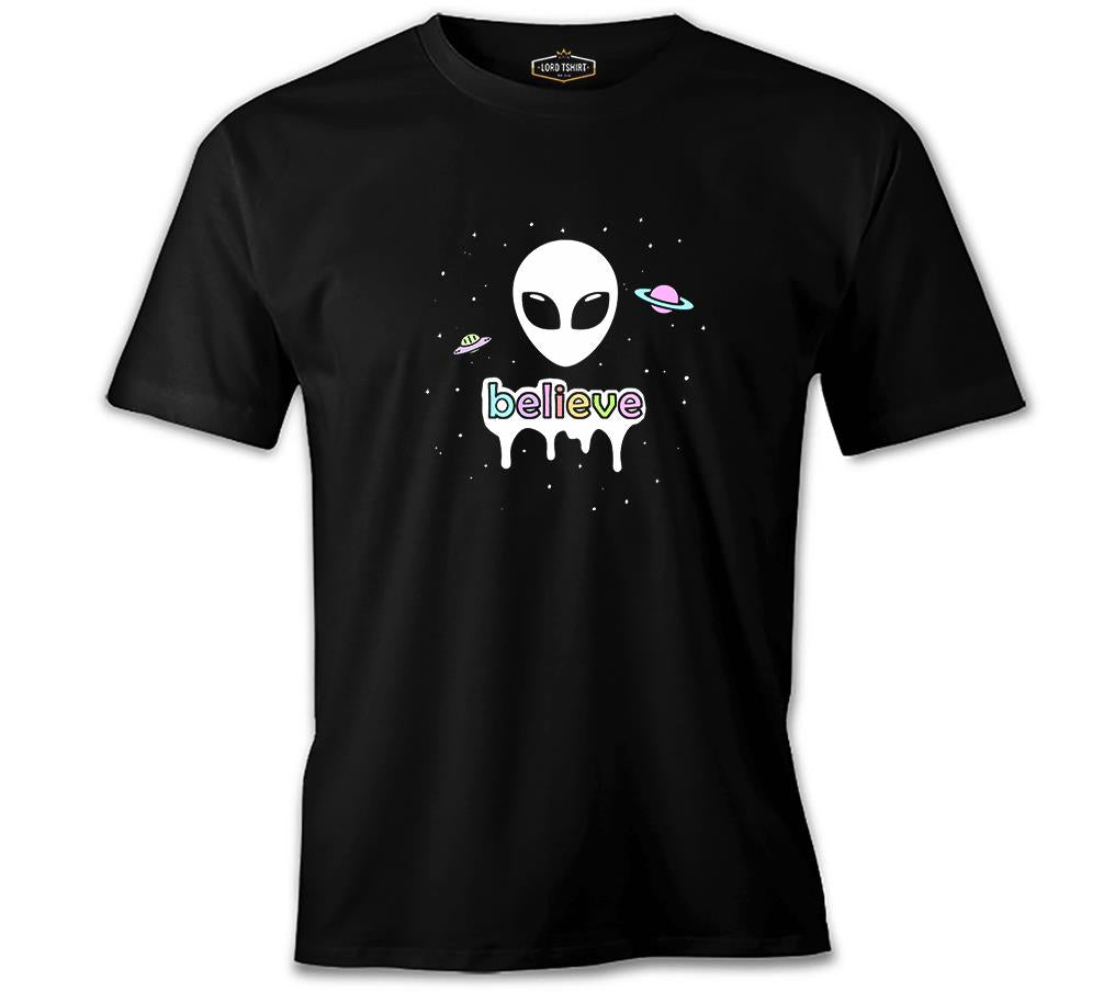 Alien - Believe in Planets Black Men's Tshirt