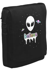 Alien - Believe in Planets Unisex Black Messenger Bag 