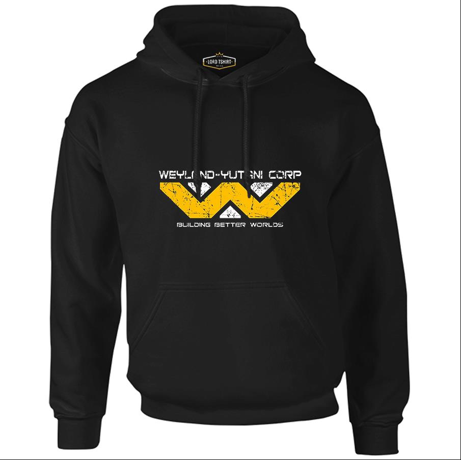 Alien - W Better Siyah Erkek Fermuarsız Kapşonlu