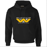 Alien - W Better Siyah Erkek Fermuarsız Kapşonlu