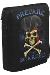 All Seas Pirate Skull Unisex Black Messenger Bag 