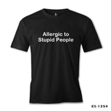 Allergic to Stupid People Black Men's Tshirt