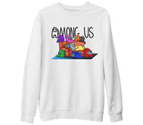 Among Us I White Thick Sweatshirt