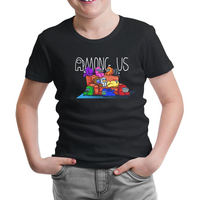 Among Us I Black Kids Tshirt