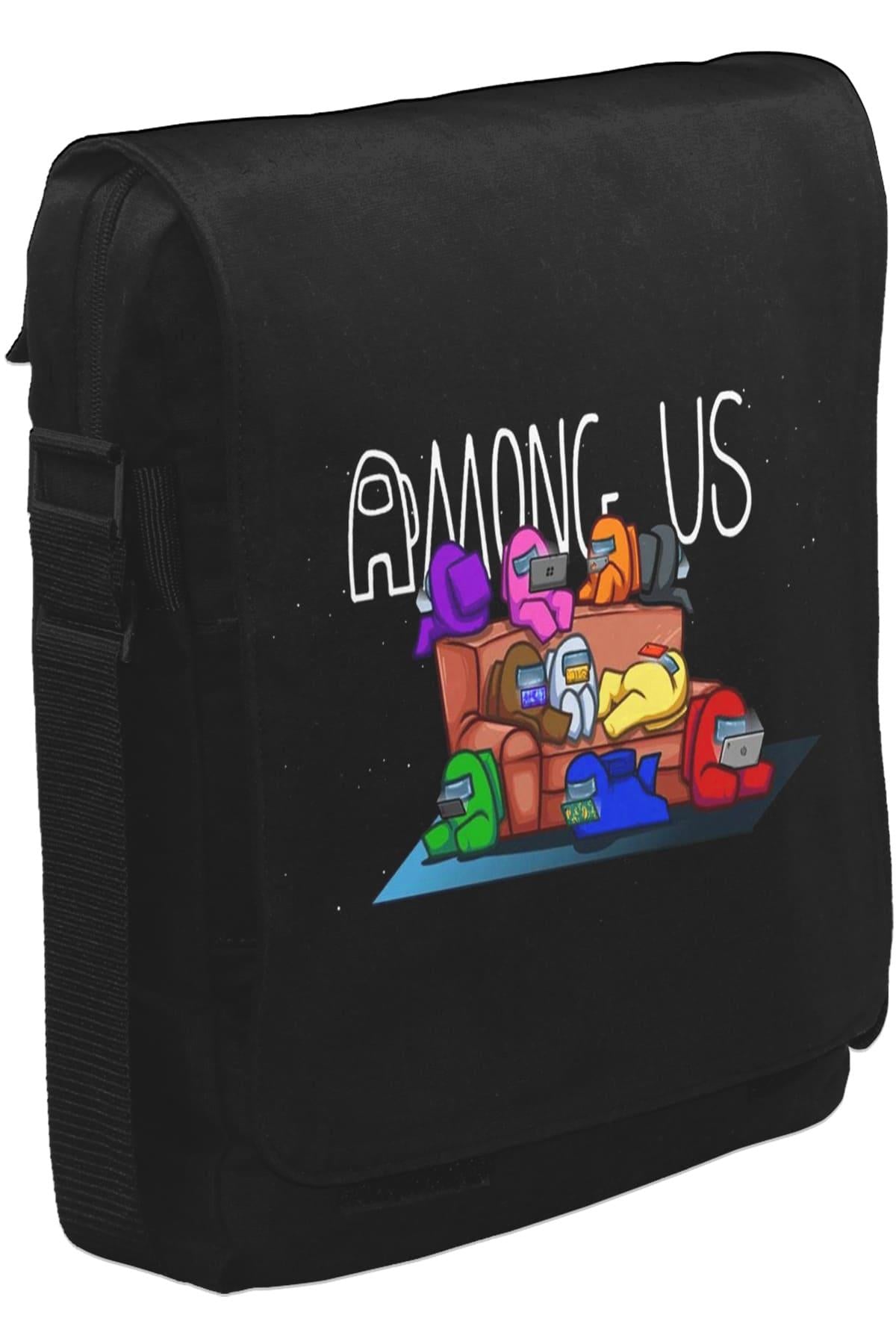 Among Us I Unisex Siyah Postacı Çanta