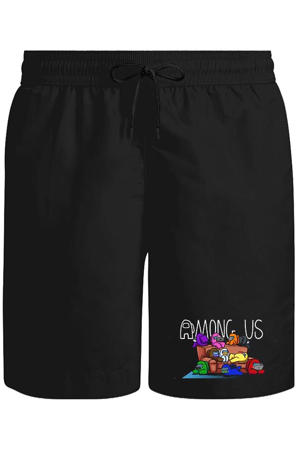 Among Us I Unisex Siyah Şort