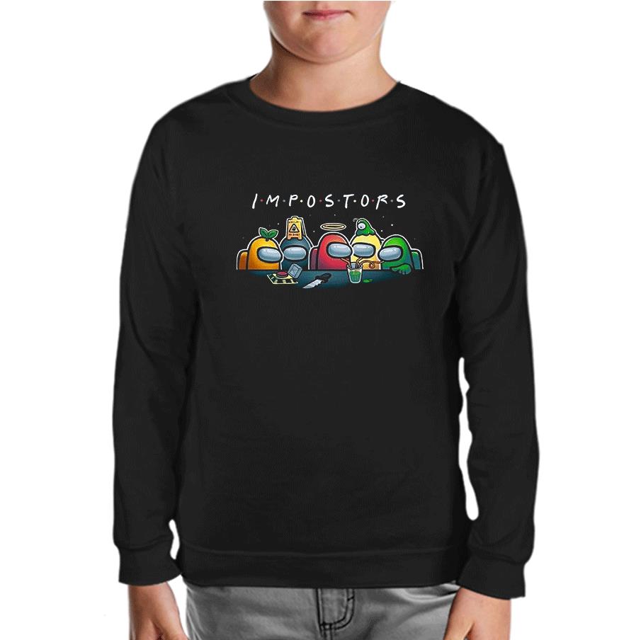 Among Us Impostors I Siyah Çocuk Sweatshirt