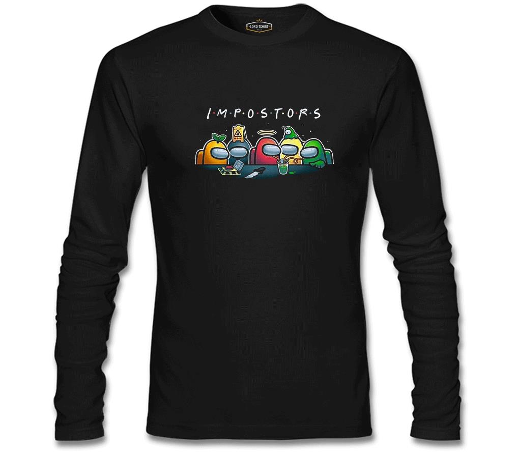 Among Us Impostors I Siyah Erkek Sweatshirt