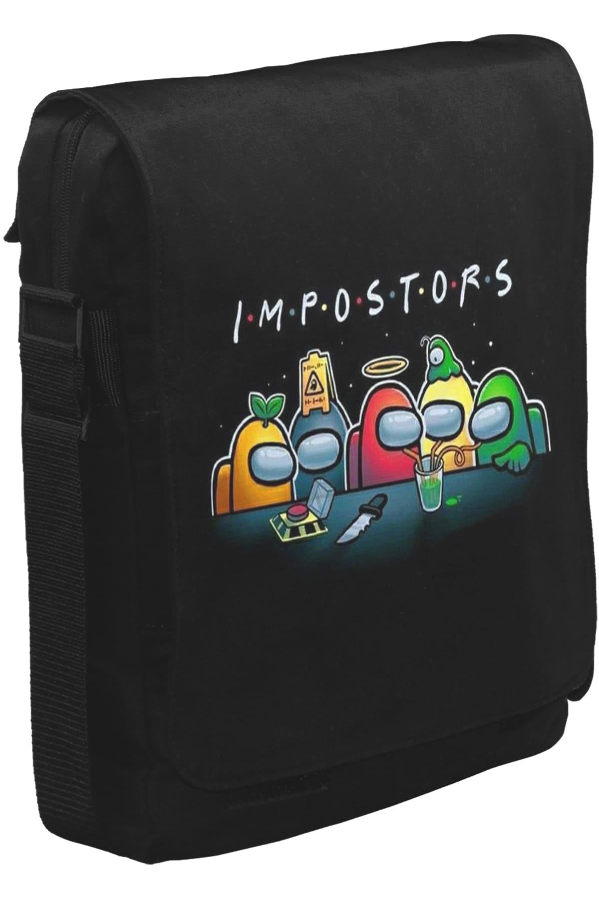 Among Us Impostors I Unisex Siyah Postacı Çanta
