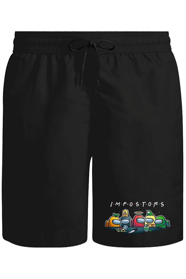 Among Us Impostors I Unisex Siyah Şort