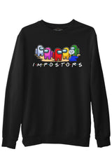 Among Us Impostors II Black Men's Thick Sweatshirt