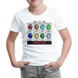 Among Us - Who is the Impostor White Kids Tshirt