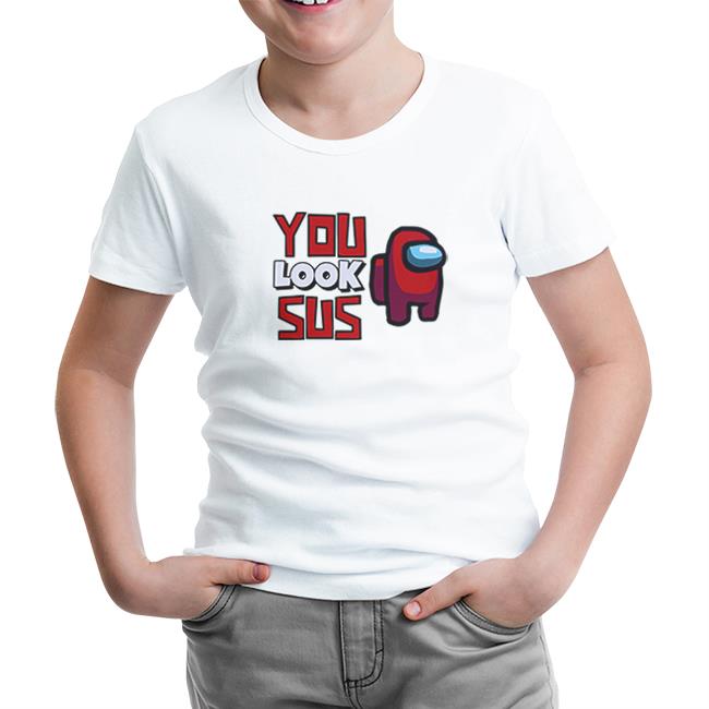 Among Us - You Look Hush White Kids Tshirt