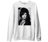 Amy Winehouse - Back To Black Beyaz Kalın Sweatshirt